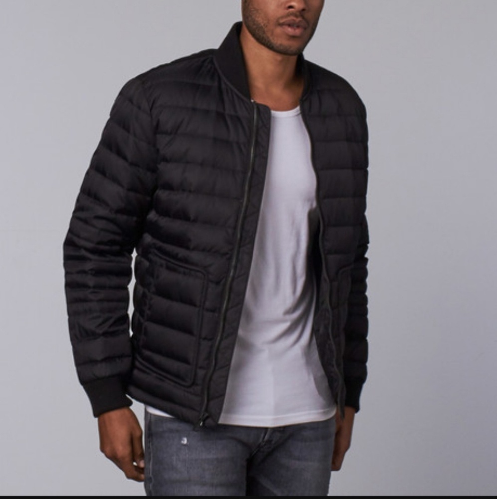 Orobos Black Down Bomber Coat